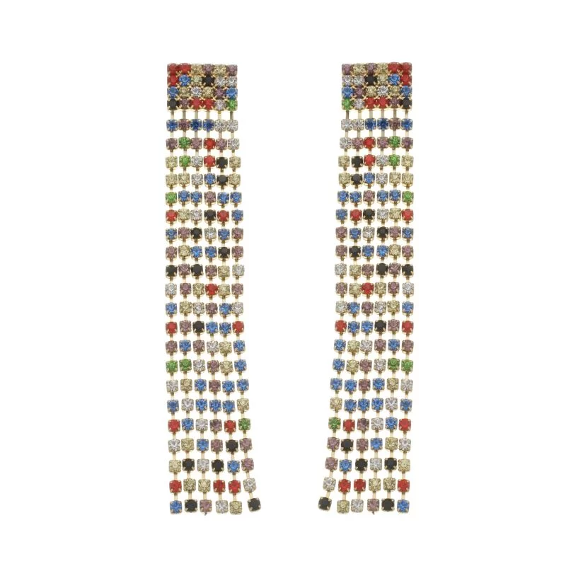 Brinco Strass Franja