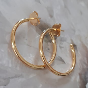 Brinco de Argola 5cm cor prata